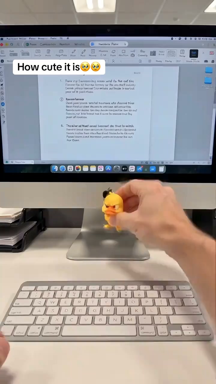 3D Printed Angry Duck Mini Desk Figurine