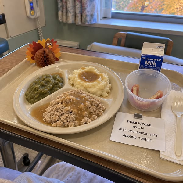 Hygienist Caught Blending Her Own Thanksgiving Plate