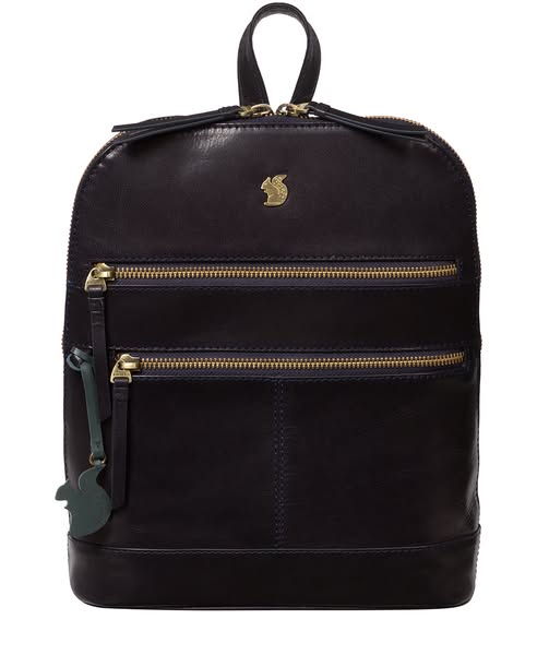 WAS £115 NOW £115! Vegetable-Tanned Leather Backpack Francisca Navy | Conkca London