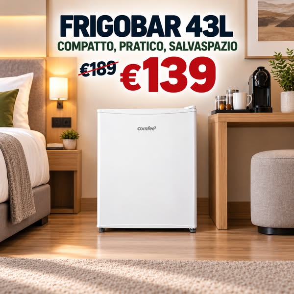 Frequenti bevande fresche a portata di mano? Frigobar 43L!