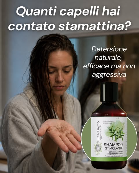 Shampoo stimolante per una cute più reattiva
