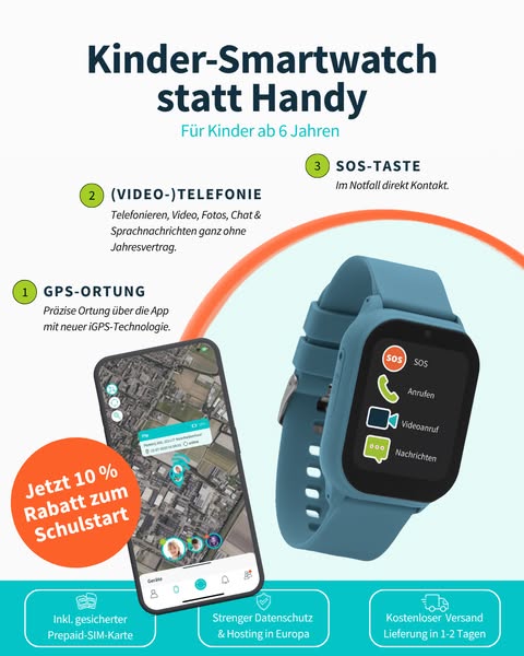 Smartwatch für Kinder ab 6 Jahren