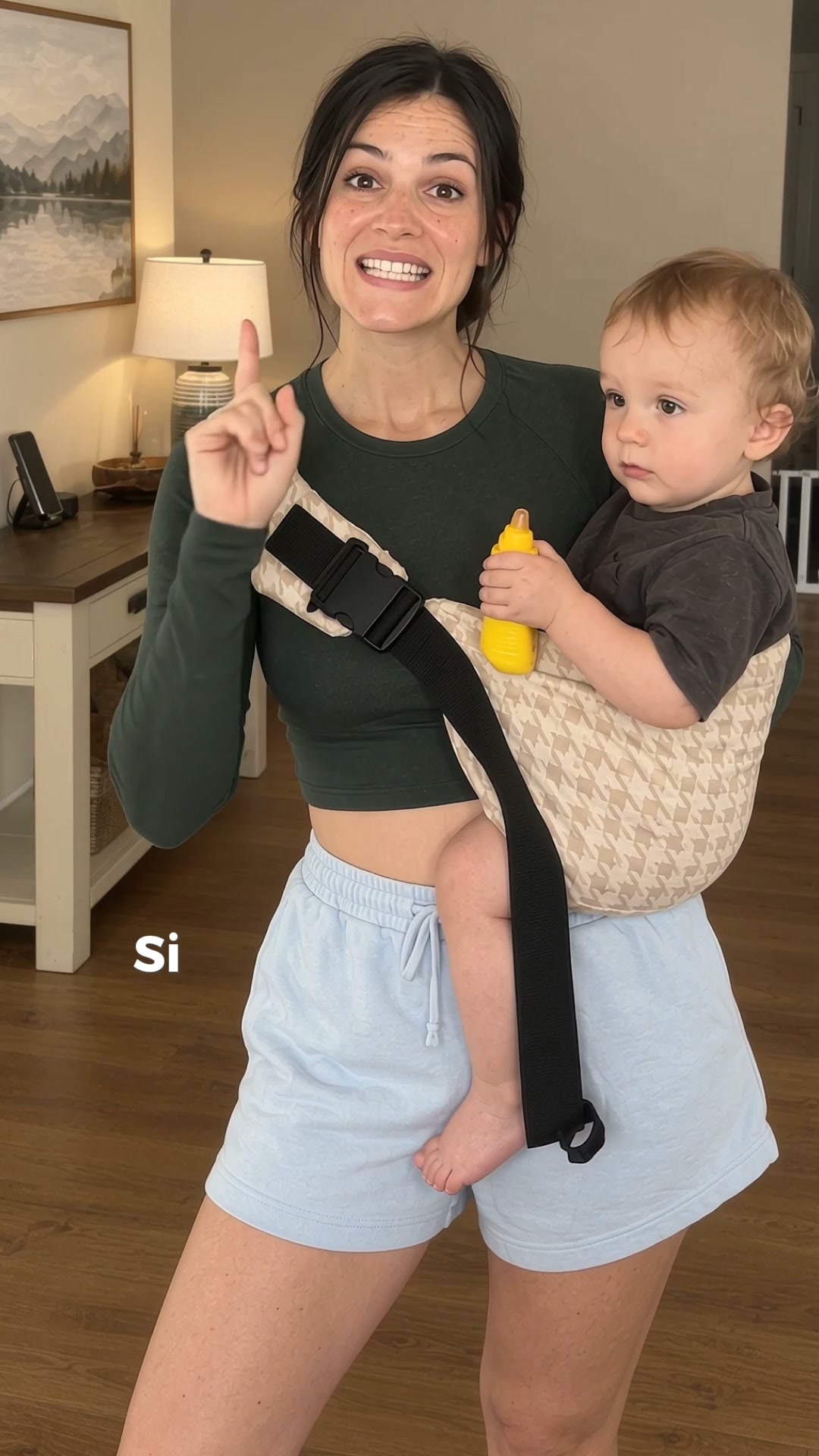 Tu peque cerca. Sin dolor de espalda.