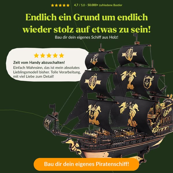 603 Teile. Schwarze Segel. Selbst gebaut.