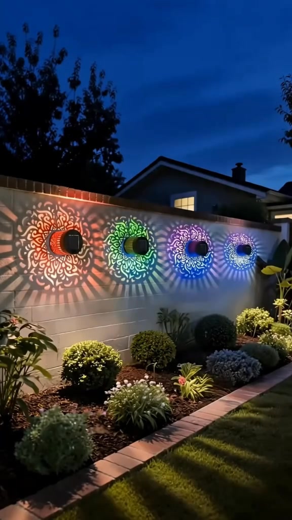 65K+ SOLD!Solar Mandala Wall Light | Outdoor Garden Fence Projector Lamp