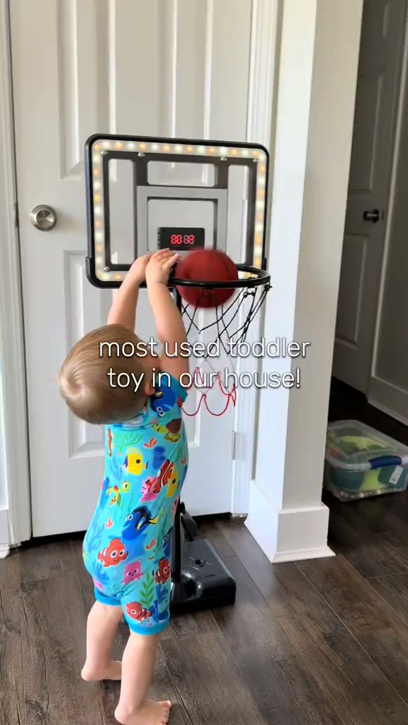 Adjustable Kids Basketball Hoop | Timer & Stable Base