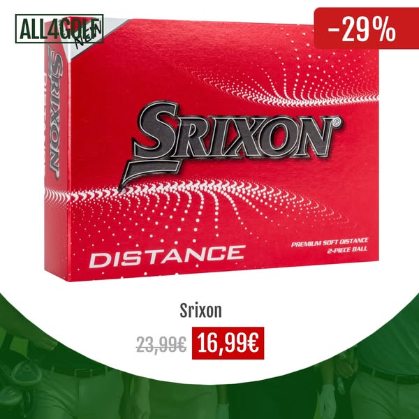 Srixon Balle de golf Distance Soft Premium - Lot de 12, blanc