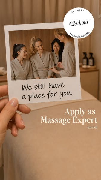 Now hiring: Massage Experts