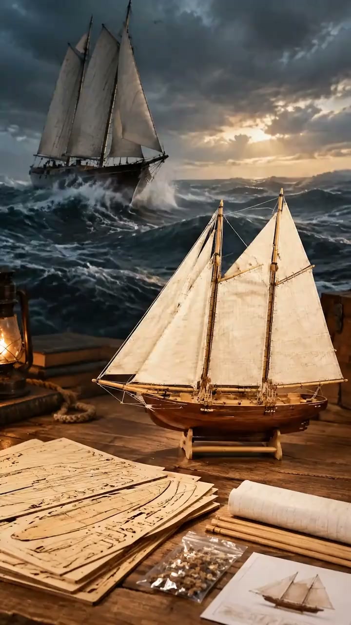 Take your time. Build piece by piece. Then admire the finished ship.