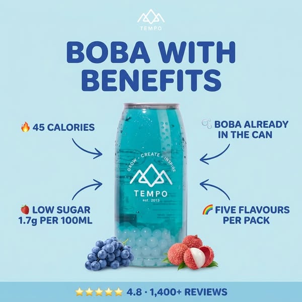 Low sugar. Real boba. No queue.