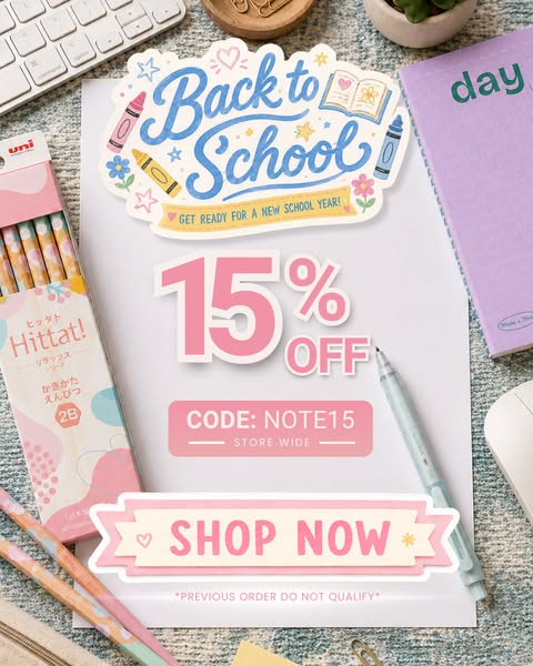 Back to School, But Make It Kawaii - 15% OFF!