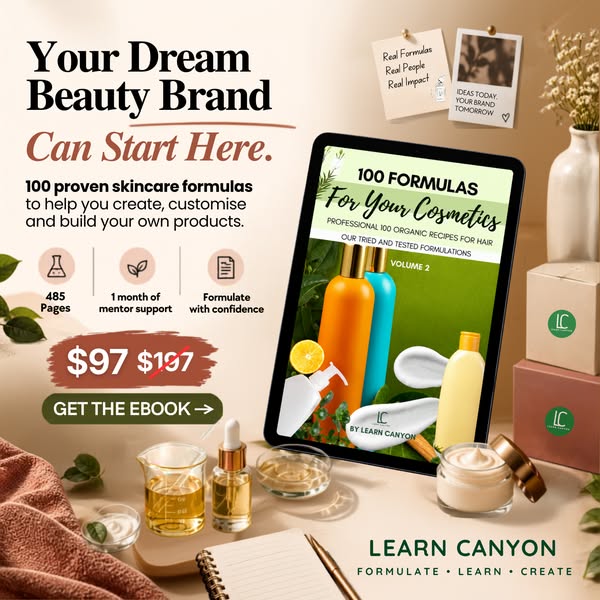 Start Your Skincare Brand with 100 Formulas