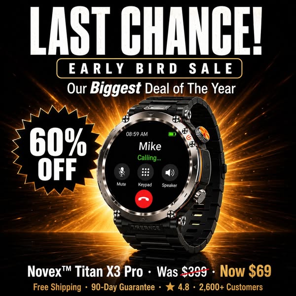 $69. GPS. 21-Day Battery. Waterproof. Calls & Notifications on your wrist. Health tracking 24/7.