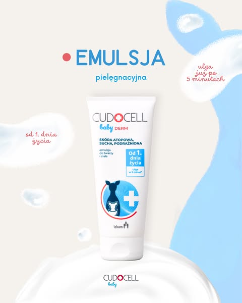Emulsja do twarzy i ciała Cudocell Baby Derm