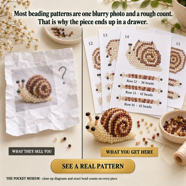 The Pocket Museum — 30 3D Beading Patterns, Honest Difficulty