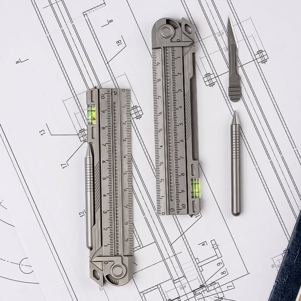Ultralight Titanium Foldable Ruler