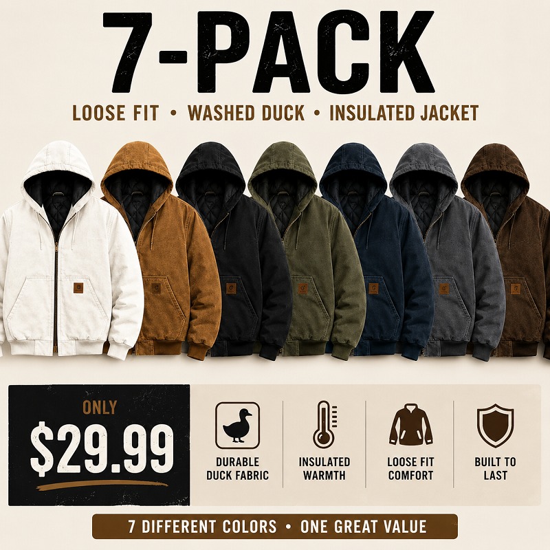 �Last Day Promotion!�CHT J130 Men's Loose Fit Washed Duck Insulated Active Jacket