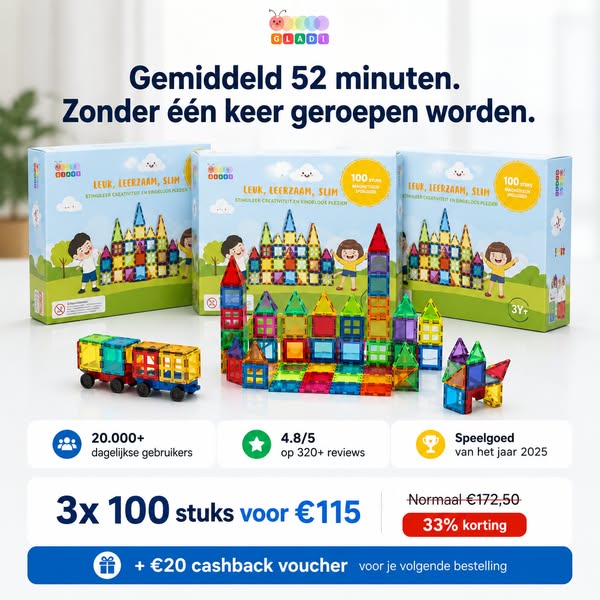 2+1 gratis op magnetic tiles