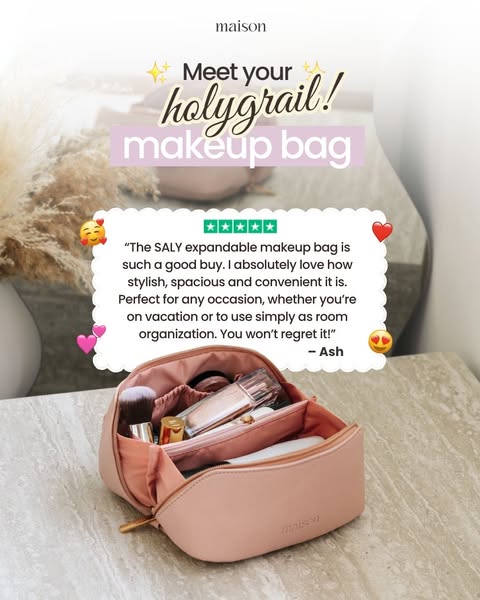 SALY | Expandable Travel Makeup Bag