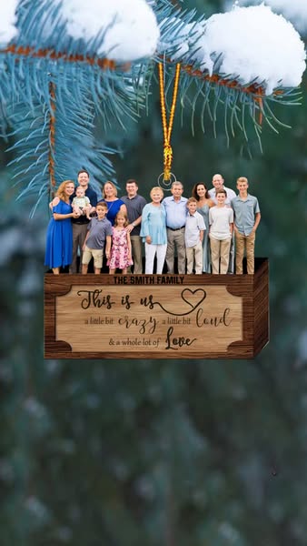 CUSTOM FAMILY CHRISTMAS ORNAMENT - PERSONALIZED ARCYLIC ORNAMENT
