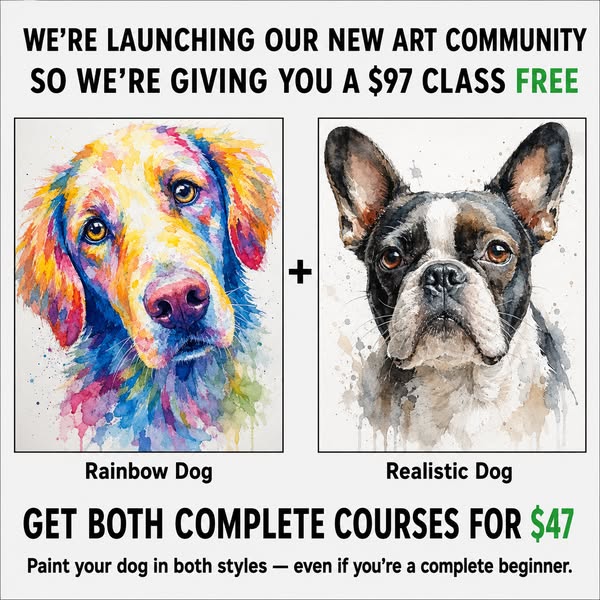 Buy One Watercolor Course Get The Other FREE