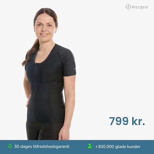 Anodyne Women's Posture Shirt Zipper - Sort | Holdningskorrigerende T-shirt til kvinder