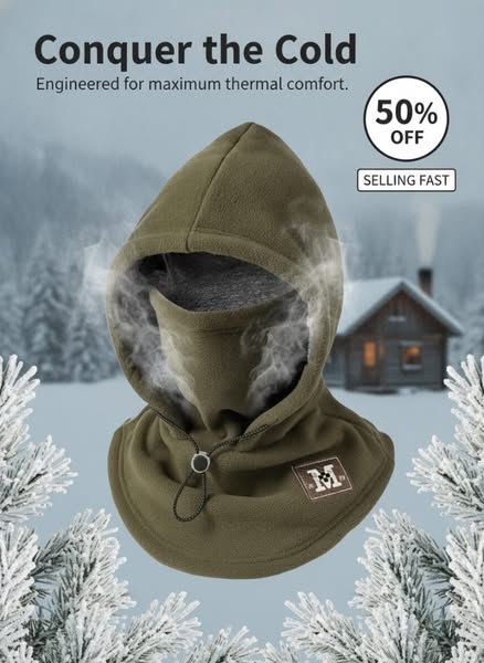 Fleece Double Layer Integrated Hat