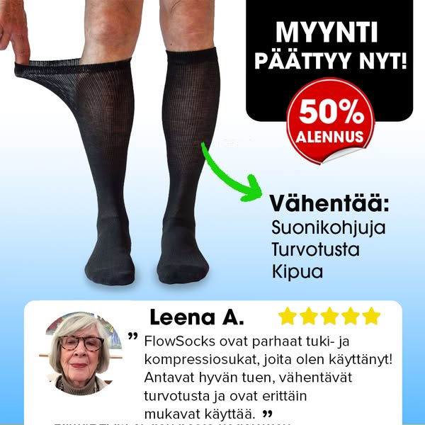 Kärsitkö jalkojen epämukavuudesta? Kokeile FlowSocks-sukkia!