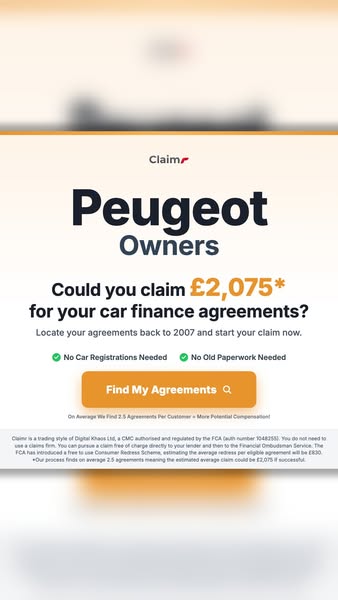 Was Your Peugeot Finance Mis-Sold? Check Now