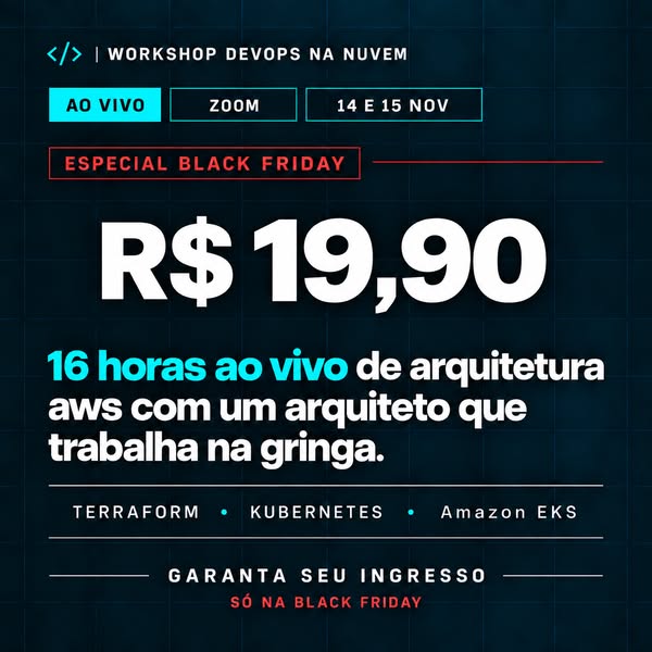 Garanta sua vaga.