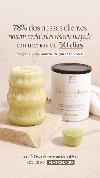 Até 20% de desconto. Código: MATCHA20