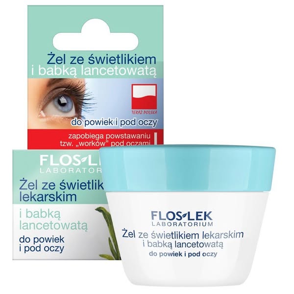 Floslek, żel ze świetlikiem lekarskim i babką lancetowatą do powiek i pod oczy, 10 g