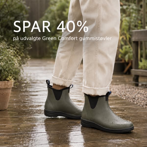 Spar 40% på Green Comfort gummistøvler