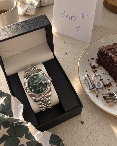 Her son's 18th birthday watch. Off a Facebook ad.