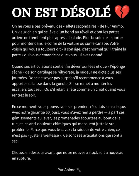 Facilite les mouvements au quotidien de votre chien