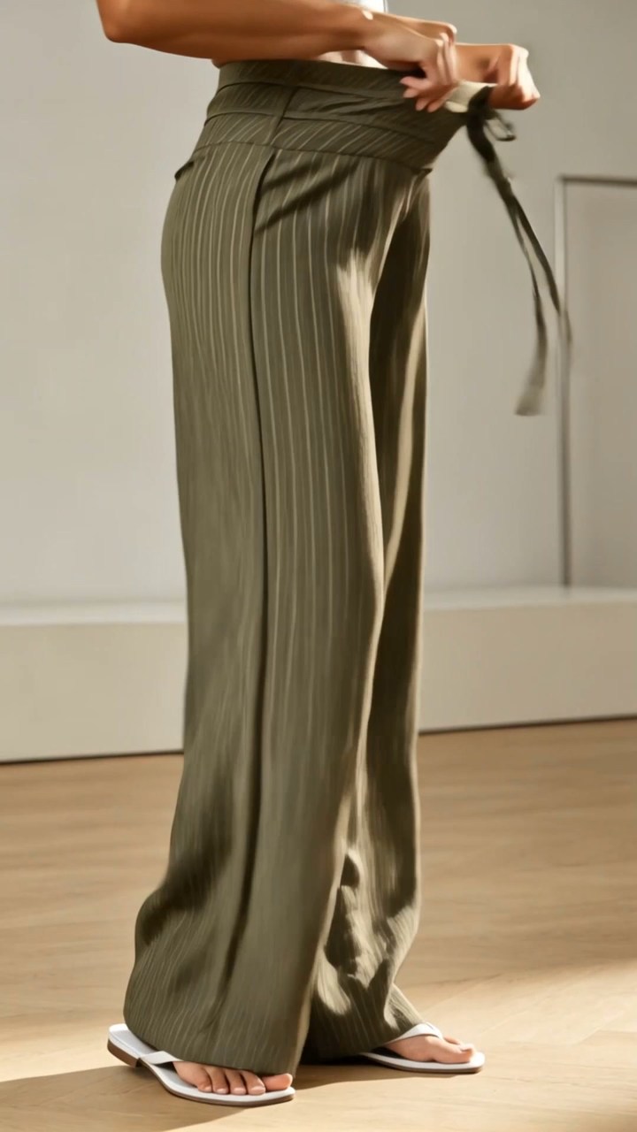 Easy Everyday Style | Women's Striped Wide-Leg Casual Pants