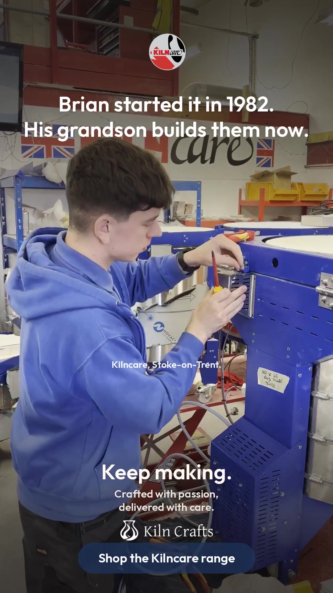 British-made kilns, built by hand
