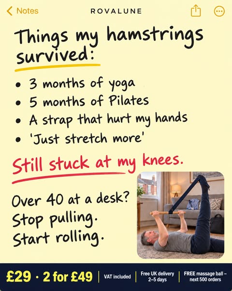 Can't touch your toes? Start rolling
