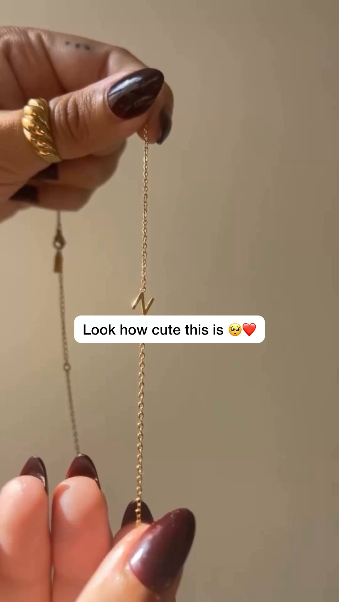 Personalized Necklace with Side Letters