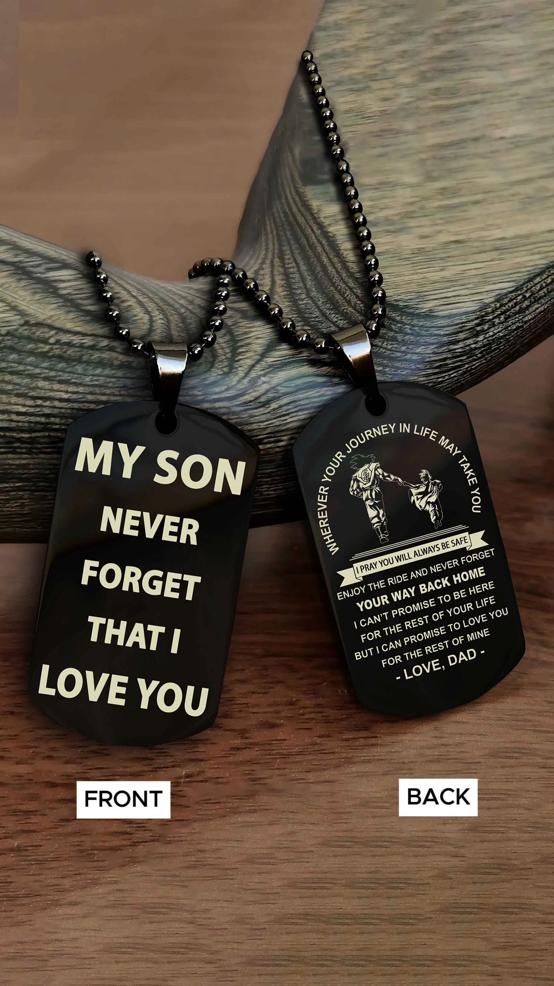 Dog tag-Dad to Son