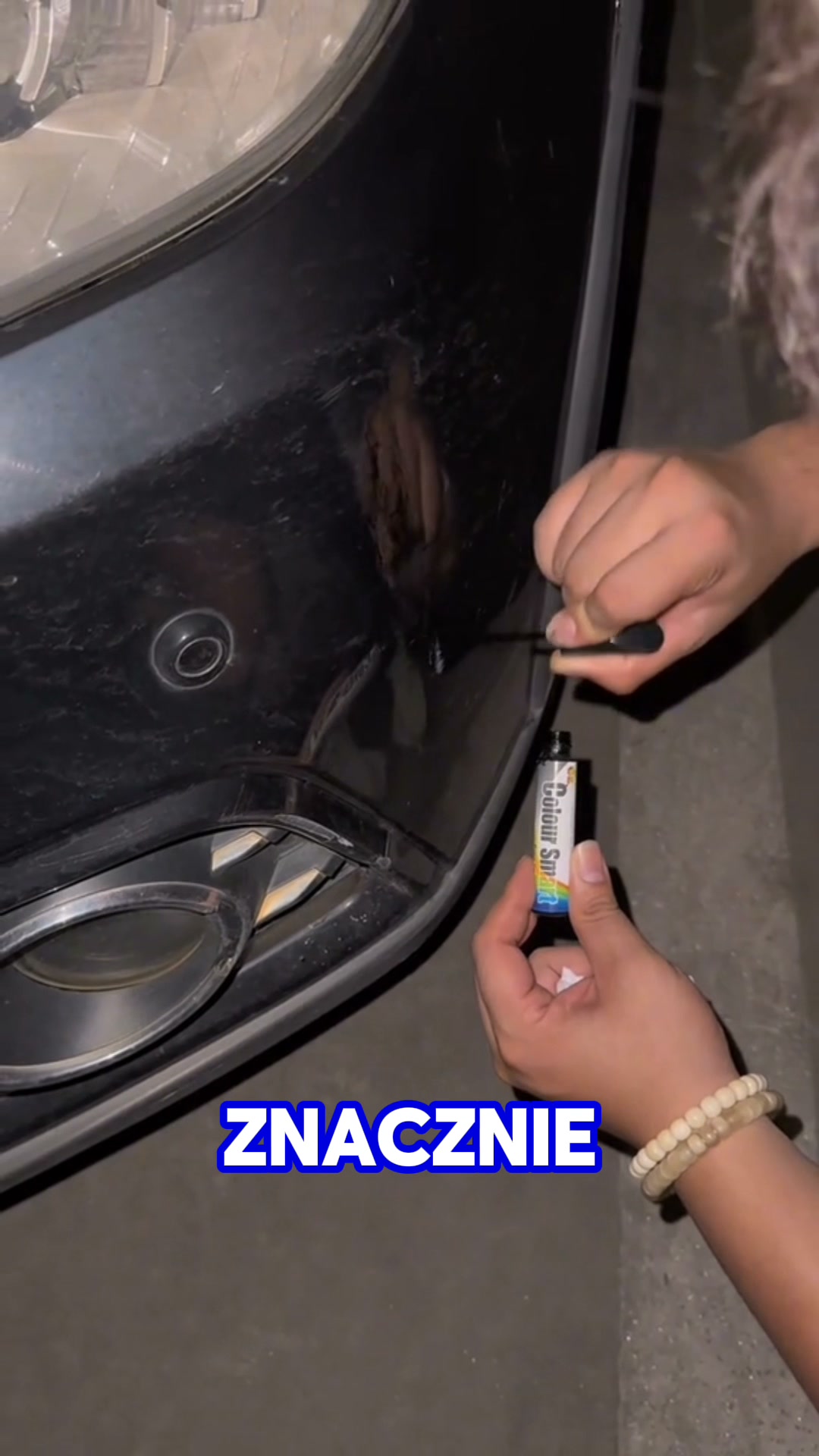 Czarny marker z filtrem UV