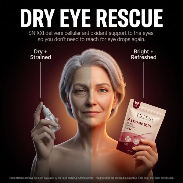 Support your eyes from the inside out with 12mg verified astaxanthin.