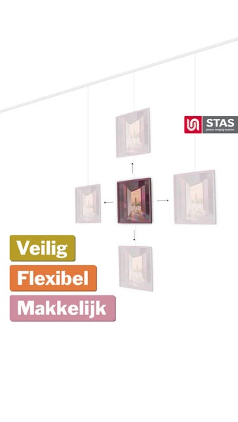 Flexibel ophangen, zonder boren