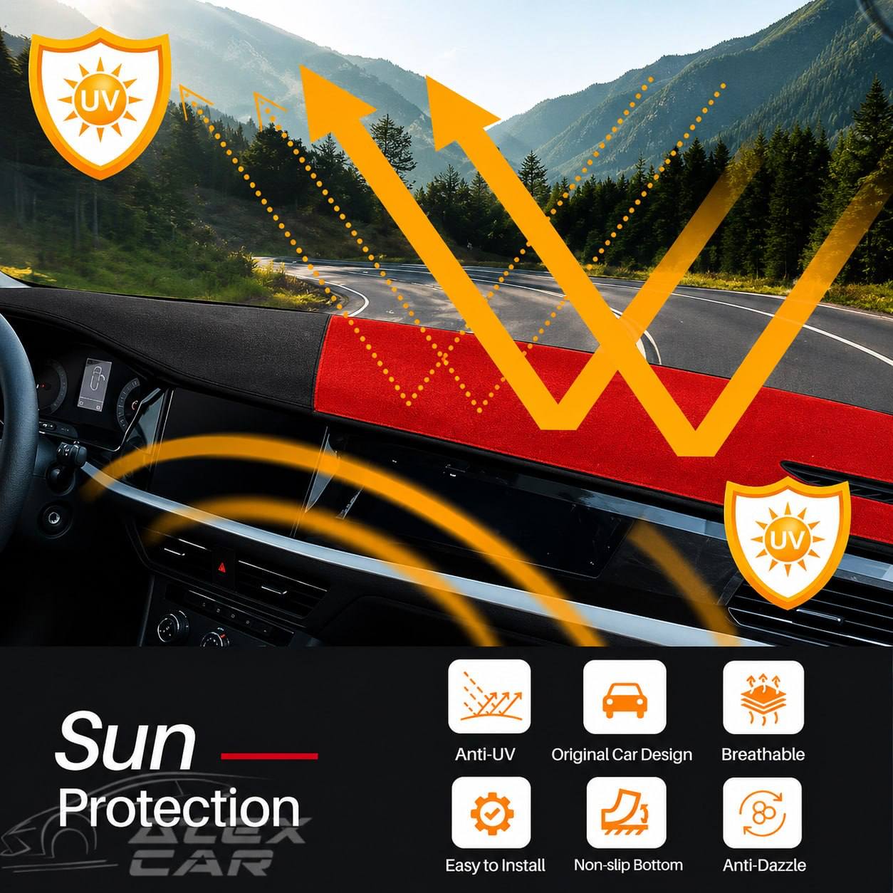 ANZEIGE: Apex Custom Fit Dashboard Mat Cover For Sedan, Hatchback, , MPV, Truck, SUV etc.