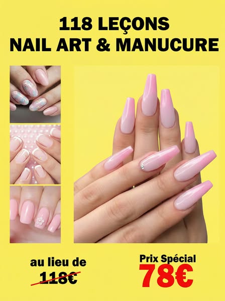 Offre spéciale : 59 leçons techniques + 59 leçons de Nail Art = 79 € au lieu de 118 €