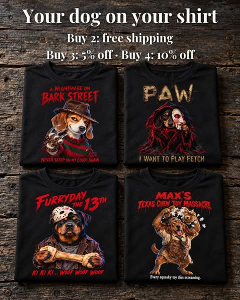 Your dog on your shirt – Buy 3: 5% off