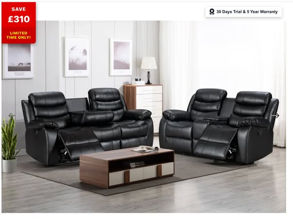 Turin 2 Seater Leather Sofa £551.99