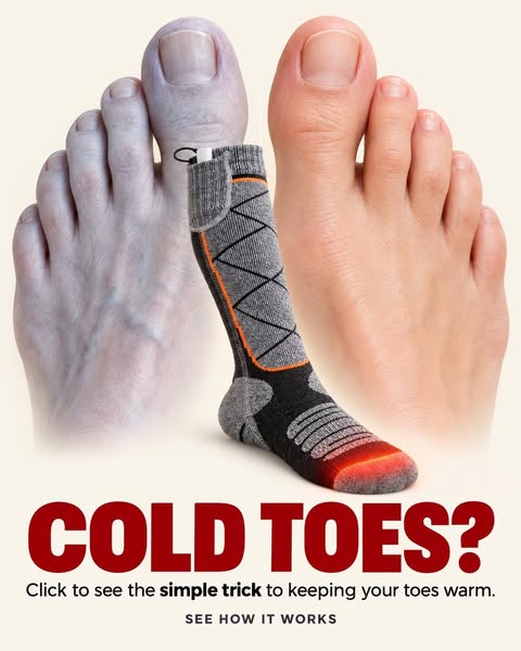 Heated socks for bad circulation