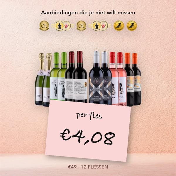 12 flessen voor €49