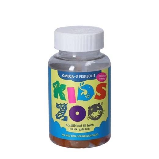 Kids Zoo Omega-3 Stærk 60 stk tyggetabletter